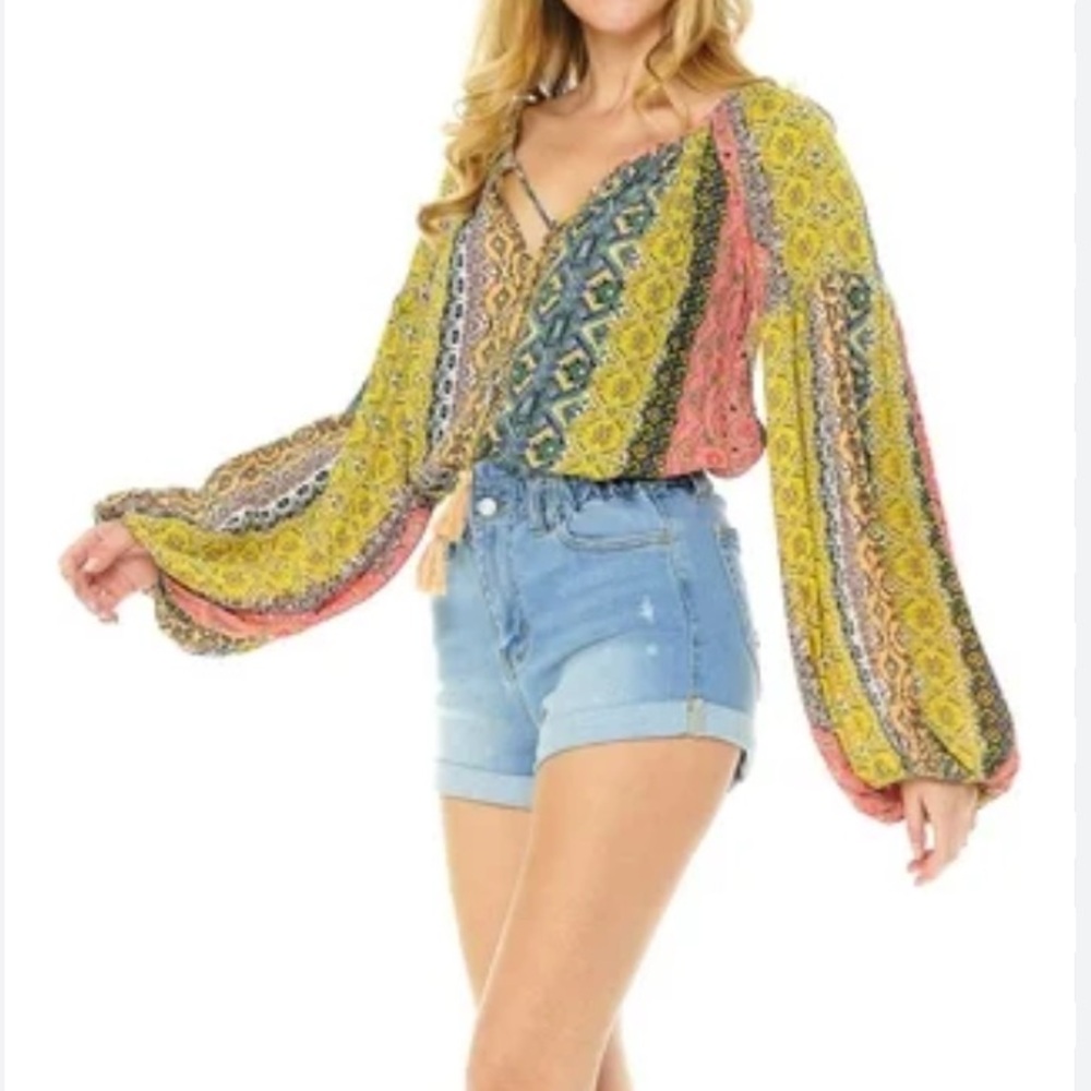 Lovestitch Multicolor Bohemian Blouse - Picture 5 of 15